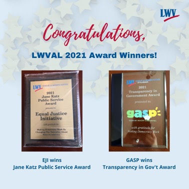 Instagram post - LWVAL 2021 Award Winners