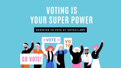 Twitter post - Voting is your super power