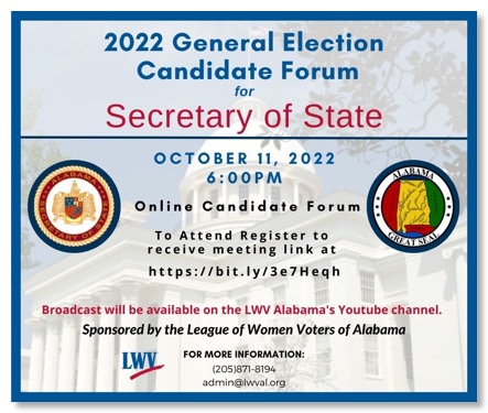 Facebook post - General Election SOS Candidate Forum